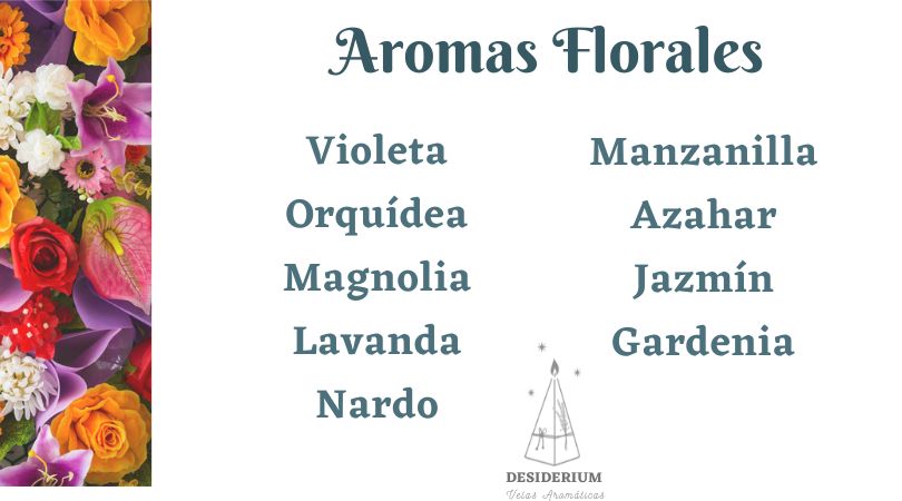 Catálogo de aromas florales